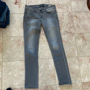 Y2K Fox Denim Gray Skinny Jeans Size 7/28
